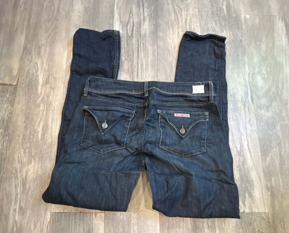 Hudson Collin Skinny Jeans Size 31 Dark Wash Denim Flap Pocket